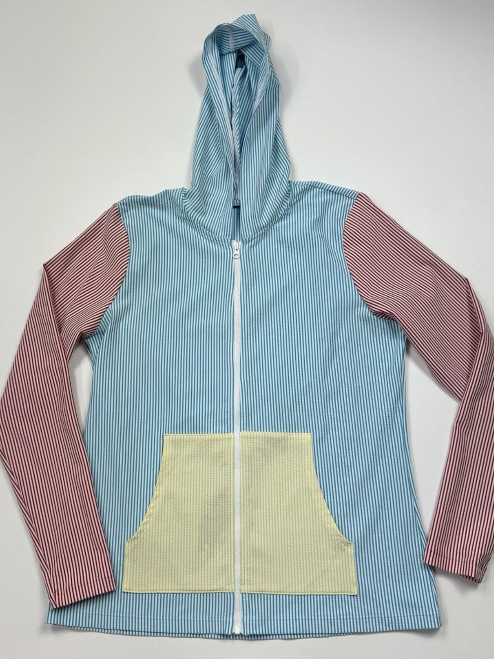Lands End 3X seersucker light weight color block jacket